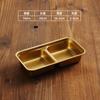 Plato Rectangular Vintage Dorado de Acero Inoxidable Plato Viejo para Barbacoa Plato Estilo Industrial Plato para Hot Pot Bandeja Vajilla para Barbacoa