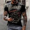 Camiseta de verano para hombre, nueva, con estampado digital 3D, cuello redondo, manga corta, talla grande, deportiva, con alfabeto