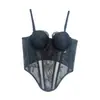 Sujetador Camisola de Encaje Transparente para Mujer, Best-Seller Transfronterizo de Amazon Europeo y Americano, Sujetador Sexy sin Espalda con Ballenas