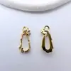 Pingente Longo em Forma de Gota de Cobre Banhado a Ouro com Zircônia Acessórios para Brincos Pulseira Colar DIY Feitos à Mão Atacado