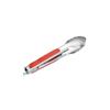Pinza para alimentos de acero inoxidable pinza gruesa para barbacoa mango rojo paquete blíster pinza para hornear pan pinza para alimentos de cocina pinza para comidas