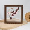 Moldura de Foto Quadrada DIY de Madeira Moldura para Exibição de Caligrafia Moldura para Espécimes Moldura Deslizante para Fotos Moldura Transparente Dupla Face para Venda no Atacado