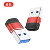 Adaptador USB 3.0 10Gbps transmissão de dados carregamento rápido mini liga de alumínio revolução USB TC fêmea 3.0 adaptador