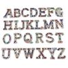 Transfronterizo 26 letras inglesas color color mezclado pedrería pedrería cosido a mano taladro DIY parche de tela Parche accesorios de ropa