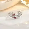 Anillo de Mariposa Hermoso Sueño Amor Color Esmalte Estilo Palacio Femenino Celebridad de Internet Temperamento Avanzado Dopamina Anillo Abierto