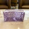 Bolsa de cosméticos transparente à prova d'água de PVC portátil para viagem bolsa de lavagem em estoque atacado logotipo personalizável bolsa de armazenamento multifuncional
