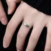 Anillo de Fragmento de Rompecabezas de Diseño Estilo Unisex de Plata S925 para Hombres y Mujeres, Joyería Creativa de Nicho Anillo Abierto para el Dedo Índice