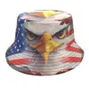 Chapéu de Pescador Novo com Padrão de Águia Transfronteiriço Chapéu de Bacia Anime Bandeira da Amazonia Chapéu Masculino para Proteção Solar ao Ar Livre Tendência