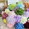 Hortênsia Artificial de 3 Cabeças tipo Doce, Flores Artificiais para Buquês de Casamento, Arte Floral Feita à Mão para Decoração de Salão de Casamento, Parede de Flores e Arranjos de Chão DIY