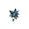 Broche Borboleta de Vidro de Luxo de Alto Padrão Transfronteiriço, Cristal Retro Incrustado com Diamantes, Elegante e Estiloso Broche para Blazer de Terno para Mulheres