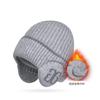 9158 Gorro de Punto Cálido de Invierno para Hombre Protección para los Oídos al Aire Libre Gorro Baotou para Ciclismo Gorro Engrosado con Felpa a Prueba de Frío para Mujer