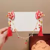Cadena Dulce para la Frente Estilo Antiguo para Niños, Pasador con Borla en Forma de Abanico, Accesorio para el Cabello de Disfraz Tradicional Chino para Niña, Tocado para Sesión de Fotos