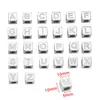 Nuevas Cuentas Cuadradas Pulidas de Letras de 10 mm con Agujeros, Cuentas de Acero Inoxidable para Joyería DIY, Cuentas Sueltas, Colgantes para Cordón de Cuero, Cuentas Separadoras