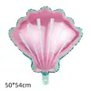 Globos de Animales Marinos de Dibujos Animados, Delfines, Cangrejos, Langostas, Tiburones, Conchas de Colores, Decoraciones Temáticas para el Mundo Submarino