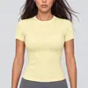 Camiseta de Manga Corta para Mujer, Adelgazante, Amigable con la Piel, Sensación de Segunda Piel, para Deporte, Fitness, Yoga, Pilates, Entrenamiento