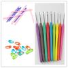 Kit de Material de Ganchillo Juego de Herramientas Plástico Metal Mango Suave DIY Ganchillo Sombrero Bolsa Labores de Aguja