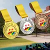 Medalha de Metal Jogos de Maratona Crianças do Jardim de Infância Listada Ouro, Prata e Bronze Medalha de Ouro Honorária Medalha de Competição Produção