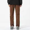 Pantalones de combate impermeables para exteriores para hombre, overol, primavera y otoño, cremallera lateral, holgados, deportivos, casuales, con botón en el tobillo