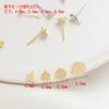 Pendientes Planos Chapados en Cobre, Pendientes Planos Lisos, Accesorios para Pendientes Hechos a Mano DIY, Perlas de Fondo Plano