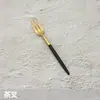 Estilo Ins Vajilla Portuguesa Estilo Hogareño Escandinavo Juego Negro Dorado 304 Cuchillo, Tenedor y Cuchara de Acero Inoxidable Creativos Simples