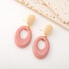 Agulha de prata estilo simples elegante contraste cor adorável brincos stud moda doce brincos estilo japonês fresco rosa menina sentindo brincos
