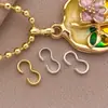 Chapado en cobre oro real oro de 18K bolsa color oro hebilla de tres caracteres pulsera extremo de collar hebilla accesorios de joyería DIY fabricantes al por mayor