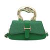 Estilo Occidental Nuevo Bolso de Mano Simple de Gran Capacidad para Mujer 2025 de Metal Texturizado Hombro Único Axila Cruzado Bolso Cuadrado Pequeño