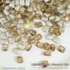 Rhinestones para decoración de uñas color marrón melardo, rhinestones puntiagudos amarillo ahumado brillantes, decoraciones mixtas para uñas tipo huevo de paloma y caramelo de roca