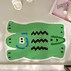 Alfombra absorbente de tierra de diatomeas gruesa de dibujos animados para la entrada del baño, alfombrilla de baño antideslizante, alfombra de baño con forma de elefante