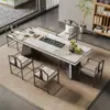 Mesa de Té de Pizarra 2025 Nueva Elegante Accesible Lujo Simple Moderno Elegante Oficina Juego de Té Mesa de Té Juego Completo