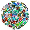 Compra Directa Transfronteriza de 50 Pegatinas de Código de Programación Pixelado, Pegatinas DIY de Elementos de Computadora Estilo Geek, Materiales para Diario de Comercio Electrónico