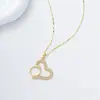 Collar de Corazón Full Diamante Estilo Coreano y Japonés para Mujer, Diseño Sencillo de Nicho, Cadena para Clavícula con Colgante de Anillo en Forma de Corazón de Circonita a la Moda Versátil
