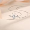 Collar de conejo de plata esterlina 925 para mujer, diseño de nicho de lujo ligero, lujo ligero de alta gama, cadena original para clavícula, regalo para novia