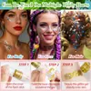 Bastón de Brillo Corporal para Festival de Carnaval Transfronterizo, Bastón de Brillo para Rostro, Sombra de Ojos con Brillo de Sirena, Maquillaje con Brillo Holográfico