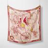 Bufanda cuadrada pequeña decorativa de sarga para mujer, estilo informal, de verano, 53 cm, con cadena de carruaje, estilo nuevo
