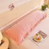 Funda Doble Larga de Felpa de Leche para Almohada de Invierno, Acolchada, Engrosada, Funda Interior para Almohada de Pareja 1.5m 1.8m, Funda de Núcleo de Almohada de Felpa