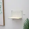 Estante de Almacenamiento tipo Cesta para Montar en la Pared sin Taladrar para Sala de Estar, Dormitorio, Mesita de Noche, Cocina, Baño, Organización de Artículos Varios, Montaje en Pared, Estilo Europeo