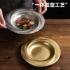 Plato Retro de Acero Inoxidable, Plato Creativo de Langosta, Plato para Fondue de Sapo, Plato para Ensalada, Plato para Pasta, Plato Redondo de Cerámica Estilo Industrial