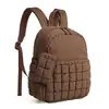 Nova mochila acolchoada feminina, mochila puffer leve, mochila para trilha, mochila casual, bolsa de viagem para academia