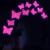 Adesivos de Parede Transfronteiriços Adesivos de Parede de Borboleta Rosa Luminosa Adesivos Luminosos Decoração de Quarto Adesivos de Parede Autoadesivos Atacado Adesivos de Parede