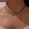 Personalidad elegante no se desvanece temperamento moda Cristal Transparente púrpura verde blanco circón Joyería collar pulsera juego de joyas