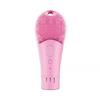 Cross-border Novo Limpador Facial de Silicone Elétrico Ultrassônico de Alta Frequência Vibração Facial Instrumento de Lavagem Carregando Aquecimento Escova de Lavagem Facial