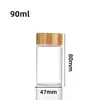 Frascos sellados de vidrio de borosilicato alto, frascos para té, frascos de almacenamiento, frascos para azúcar, 47 tapa de bambú, tapa de madera, botellas de vidrio, botellas dosificadoras de nido de pájaro, frascos para mermelada