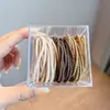 Goma Negra Desechable para el Cabello Banda Elástica Alta Elasticidad Anillo para el Cabello Infantil Accesorio para el Cabello para Niñas
