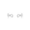 Prata de Lei S999 Luxo Acessível Brincos Elegantes de Laço para Mulheres Piercing de Orelha com Fecho de Rosca Twist Design de Nicho Brincos Brincos