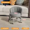 Taburete Pequeño con Ruedas, Respaldo y Giratorio para el Hogar, Taburete Bajo con Respaldo, Silla Pequeña, Taburete para Cambiarse los Zapatos, Taburete para Bebés y Niños Pequeños