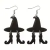 Halloween Transfronteiriço Chapéu de Bruxa Gótico Botas Pingente Brincos Joia de Orelha Acrílica Presente de Halloween