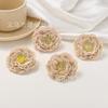 Peonía de Borde Quemado Estilo Europeo Hanfu Accesorios de Ropa Antigua Flor de Cabeza Flor de Seda Flor Falsa Accesorios para Sesión de Fotos Decoración del Hogar