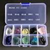 Caixa de amostra de minério de cristal natural Espécime de ensino de cristal mineral Ornamentos de pedra originais de cristal para presentes infantis