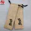 Proteção ambiental Saco de linho de Natal cordão cintura saco de embalagem de presente brincadeira saco de armazenamento cor natural imitação de linho saco para alimentos orgânicos